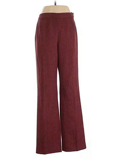 Pre-owned Le Suit Dress Pants In Burgundy