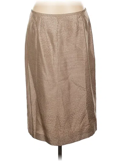 Pre-owned Le Suit Formal Skirt In Brown