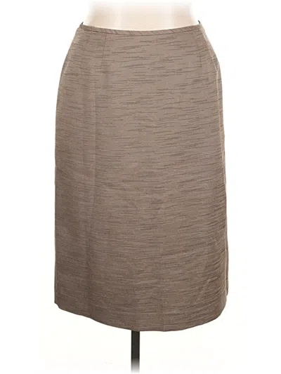 Pre-owned Le Suit Formal Skirt In Brown