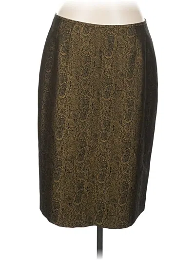 Pre-owned Le Suit Formal Skirt In Brown
