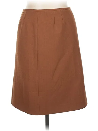 Pre-owned Le Suit Formal Skirt In Brown