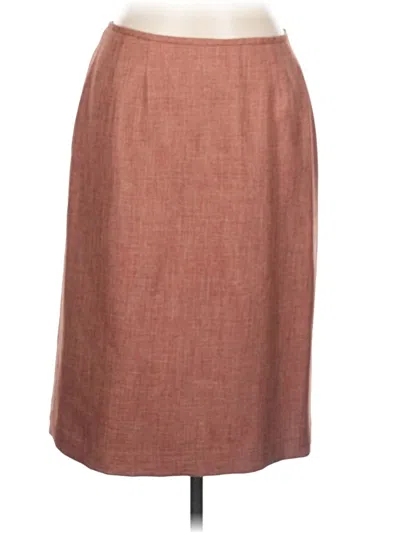 Pre-owned Le Suit Formal Skirt In Brown