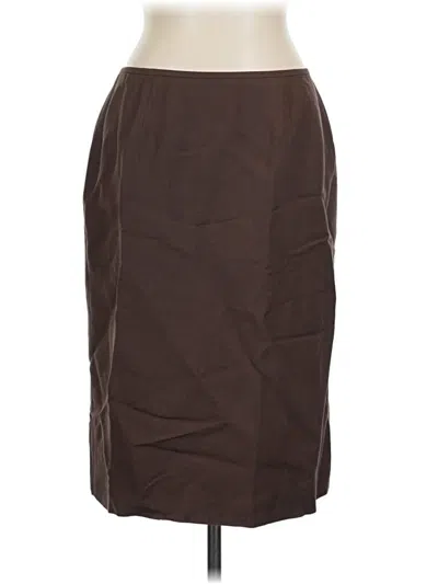 Pre-owned Le Suit Formal Skirt In Brown