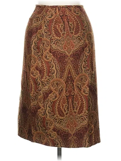 Pre-owned Le Suit Formal Skirt In Brown