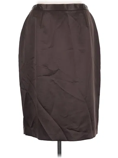 Pre-owned Le Suit Formal Skirt In Brown
