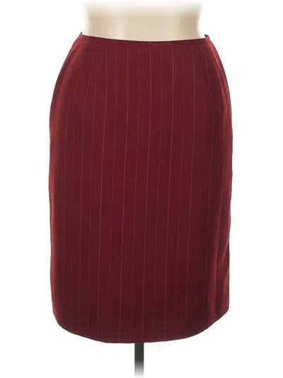 Pre-owned Le Suit Formal Skirt In Burgundy