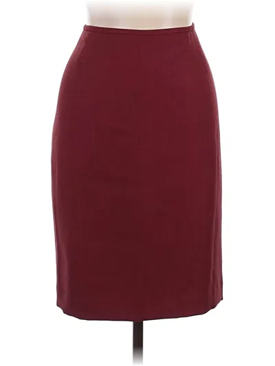 Pre-owned Le Suit Formal Skirt In Burgundy