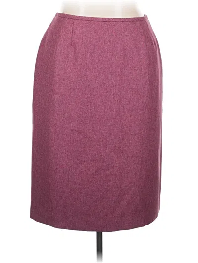 Pre-owned Le Suit Formal Skirt In Burgundy