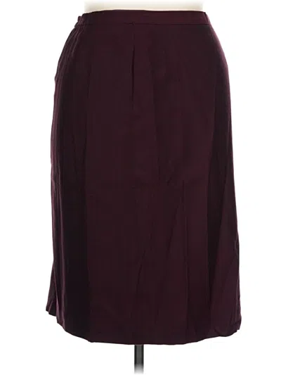 Pre-owned Le Suit Formal Skirt In Burgundy