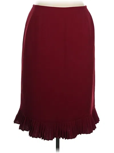 Pre-owned Le Suit Formal Skirt In Burgundy