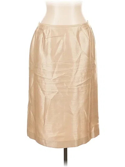 Pre-owned Le Suit Formal Skirt In Gold