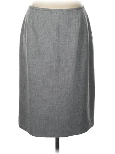 Pre-owned Le Suit Formal Skirt In Gray
