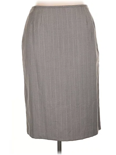 Pre-owned Le Suit Formal Skirt In Gray