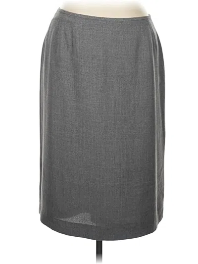 Pre-owned Le Suit Formal Skirt In Gray