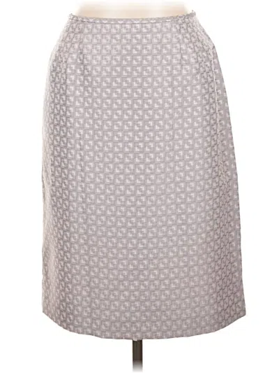 Pre-owned Le Suit Formal Skirt In Gray