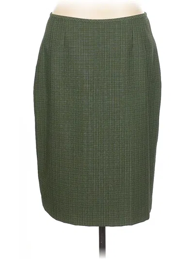 Pre-owned Le Suit Formal Skirt In Green