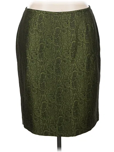 Pre-owned Le Suit Formal Skirt In Green
