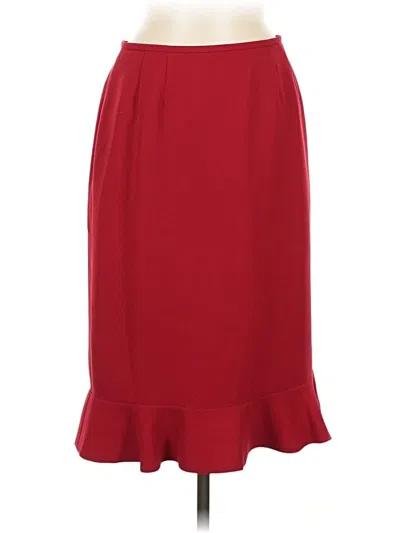 Pre-owned Le Suit Formal Skirt In Red
