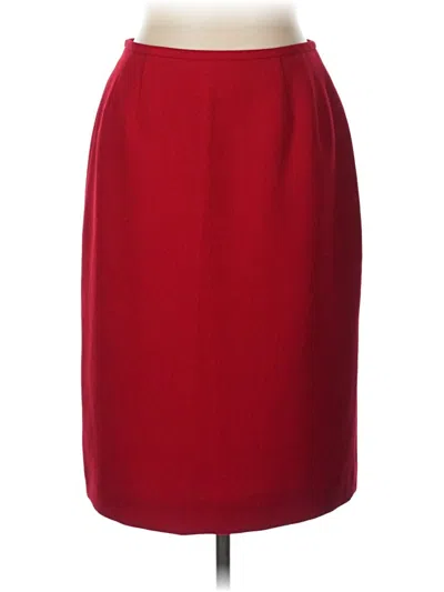 Pre-owned Le Suit Formal Skirt In Red