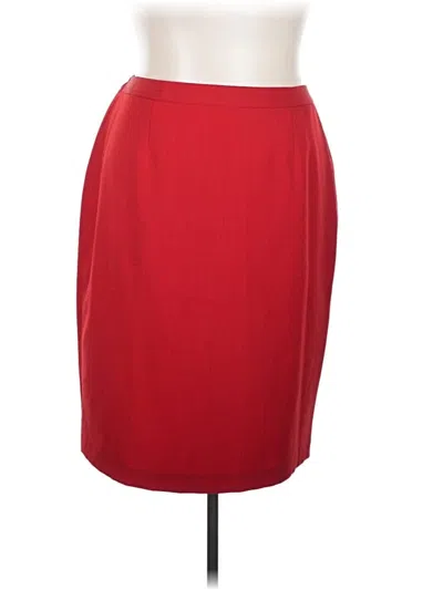 Pre-owned Le Suit Formal Skirt In Red