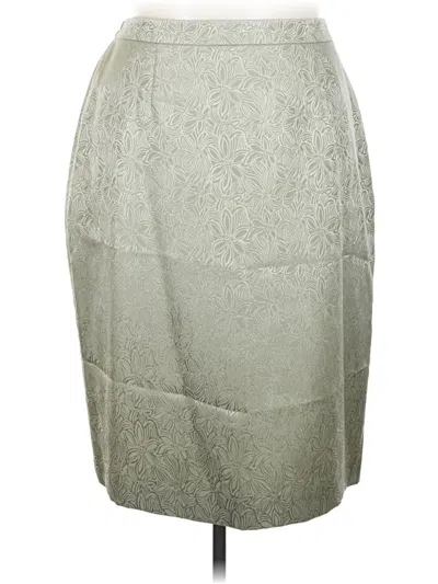 Pre-owned Le Suit Formal Skirt In Silver