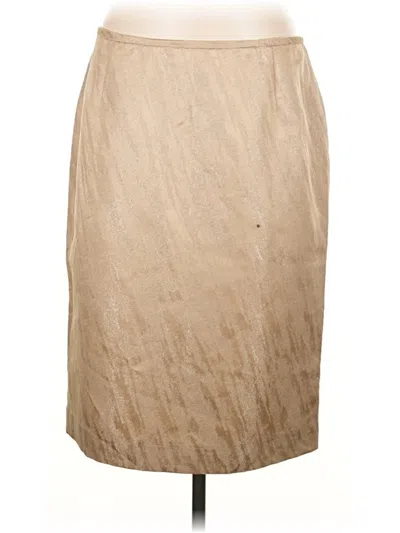 Pre-owned Le Suit Formal Skirt In Tan