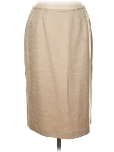 Pre-owned Le Suit Formal Skirt In Tan