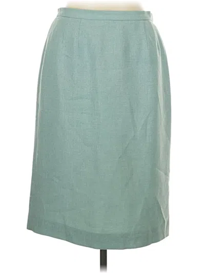 Pre-owned Le Suit Formal Skirt In Teal