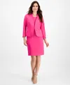 Le Suit Petite Cutout Kissing Jacket & Sheath Dress Suit Set, Regular & Petite Sizes In Lipstick