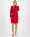 Le Suit Petite Sheath Dress Suit In Cherry