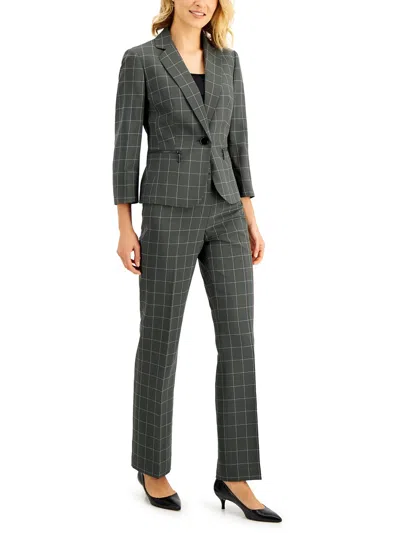 Le Suit Petites Womens 2pc Polyester Pant Suit In Gray