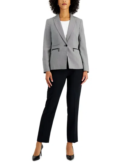 Le Suit Petites Womens 2pc Polyester Pant Suit In White