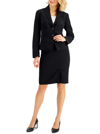 Le Suit Petites Womens 2pc Work Wear Skirt Suit In Black