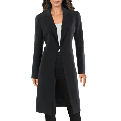 Le Suit Petites Womens Crepe Long Suit Jacket In Black