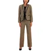 Le Suit Petites Womens Houndstooth Polyester Two-button Blazer In Multi
