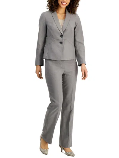 Le Suit Petites Womens Seamed Office Pant Suit In Multi