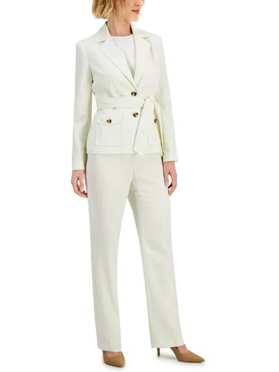 Le Suit Petites Womens Woven Notch Collar Two-button Blazer In Multi