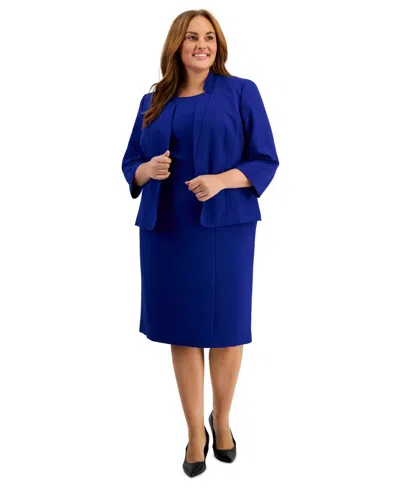 Le Suit Plus Size Dress Suit In Royal