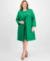 Le Suit Women's Elongated Blazer Dress Suit Set, Regular & Petite In Verde
