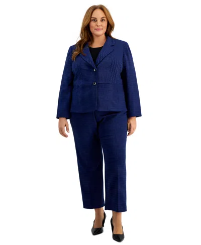 Le Suit Plus Size Pant Suit In Royal,black
