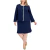 Le Suit Plus Womens 2 Pc Long Sleeve Four-button Suit In Multi
