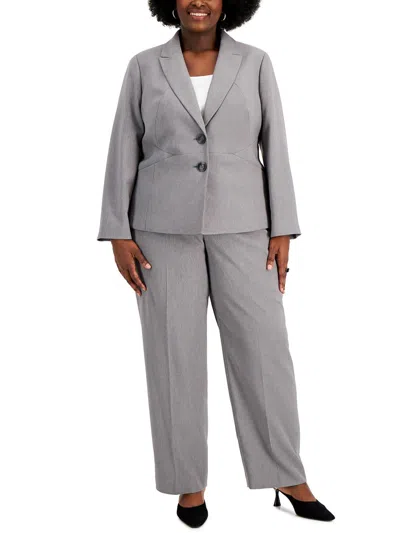 Le Suit Plus Womens 2pc Polyester Pant Suit In Multi
