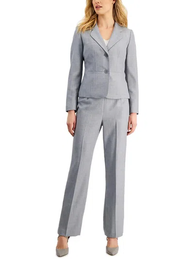 Le Suit Plus Womens Herringbone 2pc Pant Suit In Multi