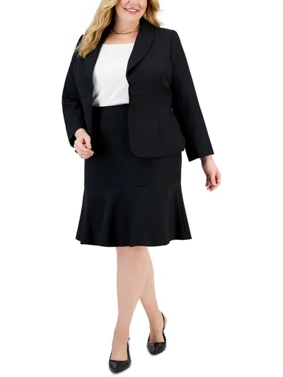 Le Suit Plus Womens Panel Suit Separate Suit Jacket In Black
