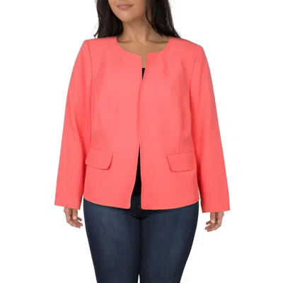 Le Suit Plus Womens Suit Separate Office Open-front Blazer In Brown