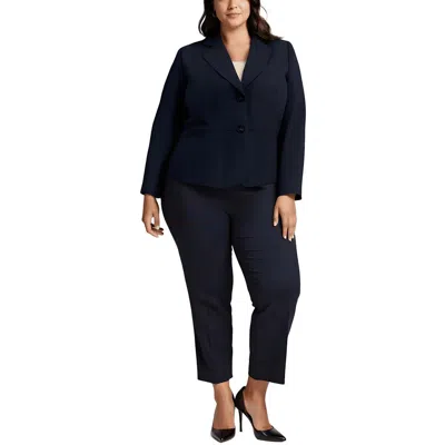 Le Suit Plus Womens Woven 2pc Two-button Suit