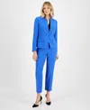 Le Suit Women's Single-button Blazer And Slim-fit Pantsuit In Cornflower
