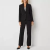 Le Suit Straight Leg Womens 2-pc. Pant Suit In Black