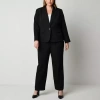 Le Suit Straight Leg Womens-plus 2-pc. Pant Suit In Black