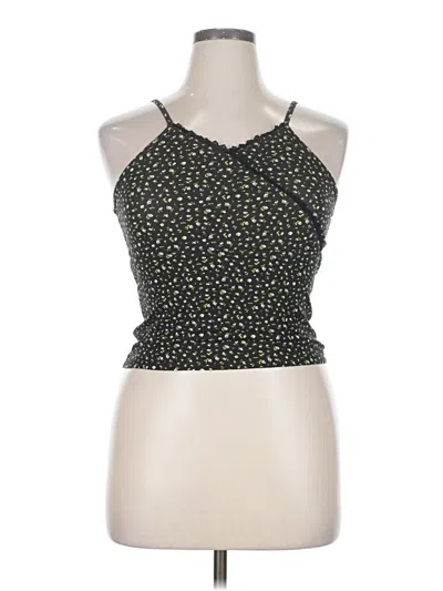 Pre-owned Le Suit Tank Top Black Halter Neckline Tops